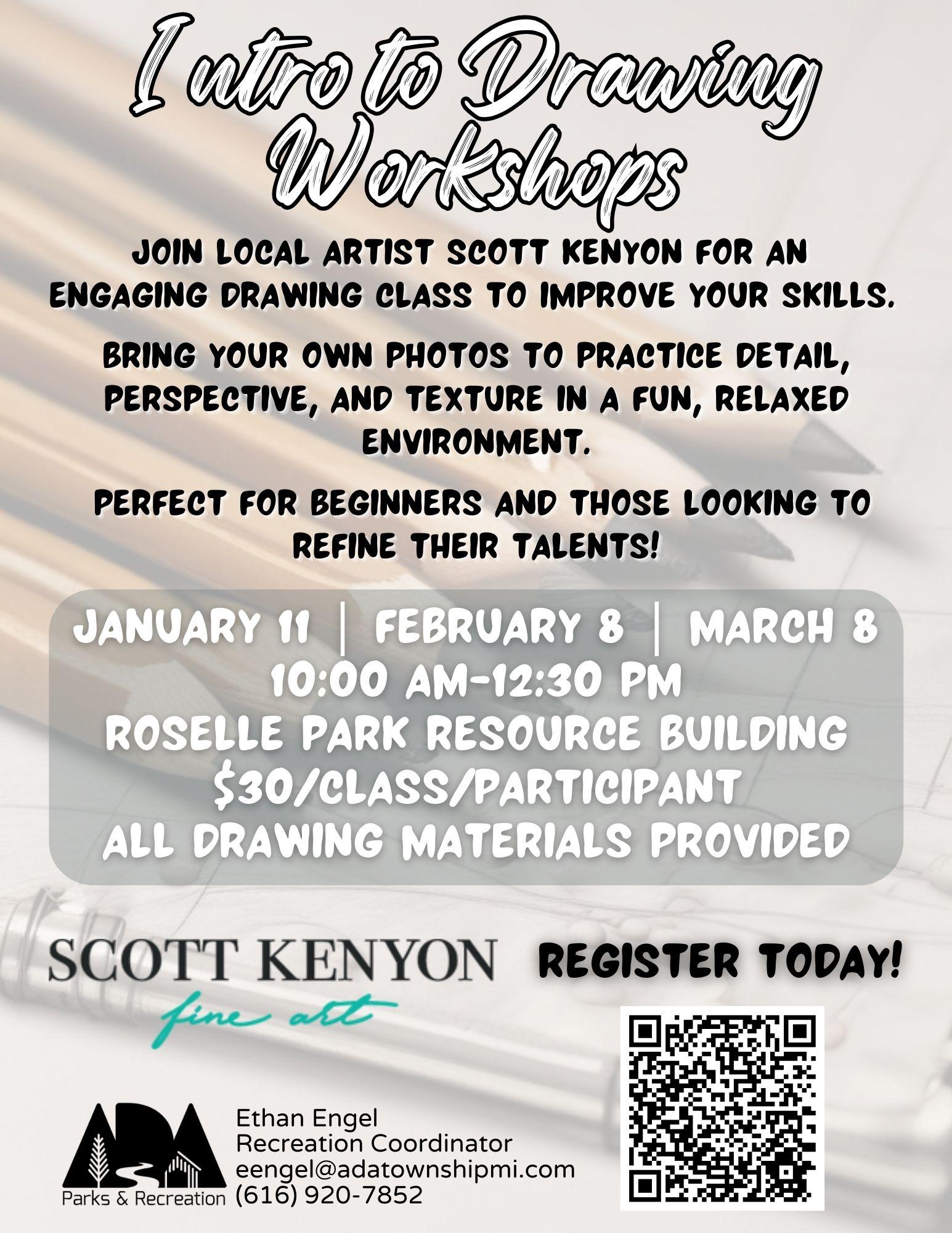 Winter 2025 Intro To Drawing Workshops